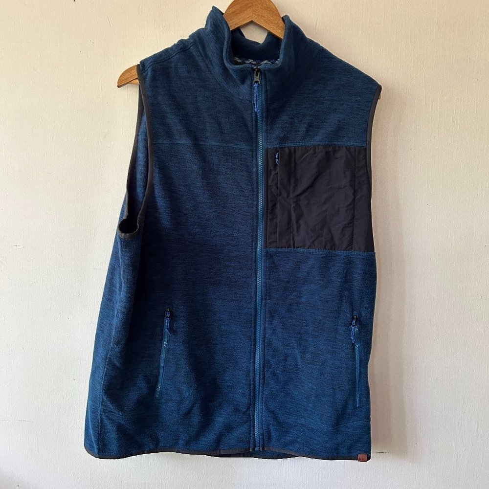 Alpine Design‎ Fleece Vest Mens Large Blue Pockets Full Zip Front Outdoor